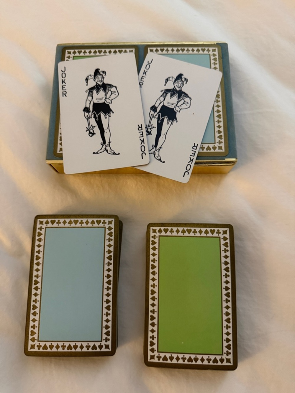 Vintage Tiffany & Co. Playing Card Set with Decorative Green & Blue Box - Picture 2 of 5